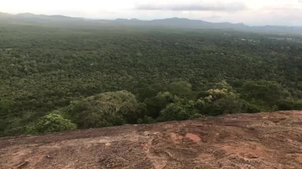 Sigiriya, Sri Lanka, view of the green plain — Stock Video