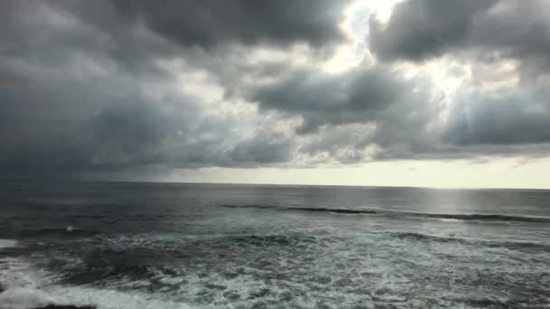 Colombo, Sri Lanka, nuages sur l'océan Indien — Video