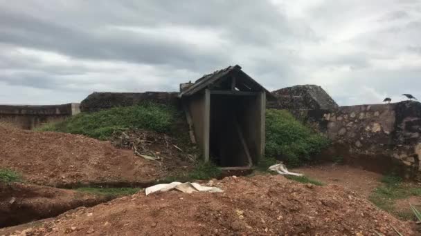 Galle, Sri Lanka, pintu masuk ke benteng — Stok Video