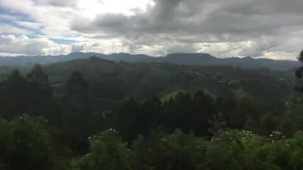 Ella, Sri Lanka, sky before thunderstorm in the road — Stockvideo