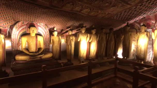 Dambulla, Sri Lanka, November 25, 2019, Dambulla Cave Temple, Buddha Statue Part 9 — Stock Video