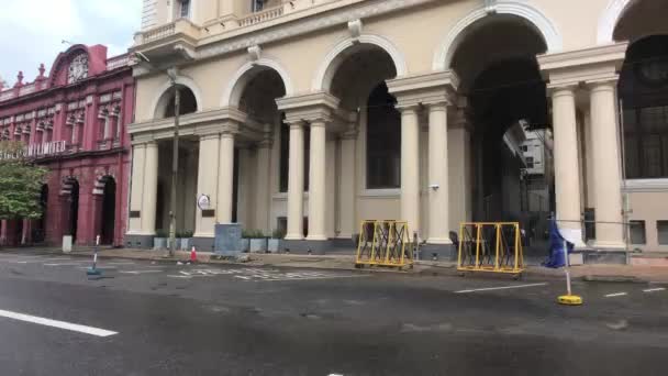 Colombo, Sri Lanka, empty city street — Stockvideo