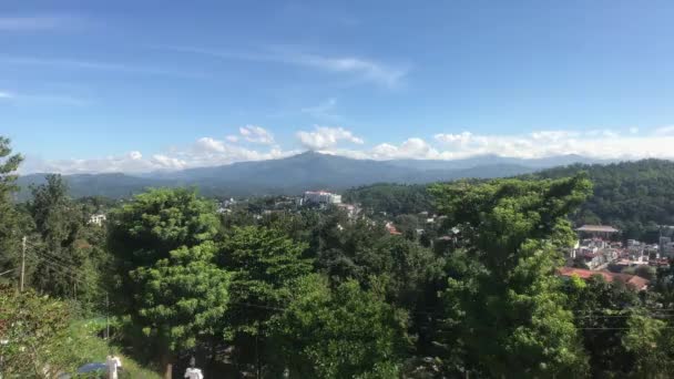 Kandy, Sri Lanka, view of the city from the height of the temple of the great Buddha — Stock Video