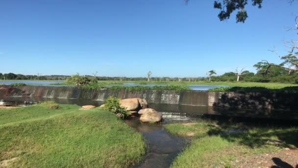 Yala, Sri Lanka, waterfall and lake — Stock Video