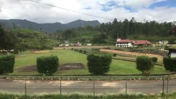 Ella, Sri Lanka, a beautiful road along the bushes — Stock Video