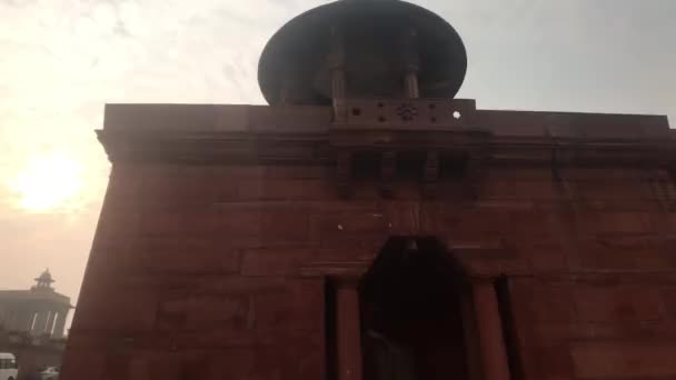 インドのニューデリー2019年11月11日過去の美しい建築 — ストック動画
