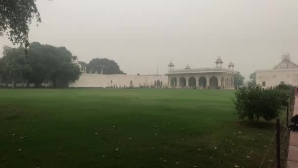 New Delhi, India, November 11, 2019, green field on the grounds of residence — Stock Video