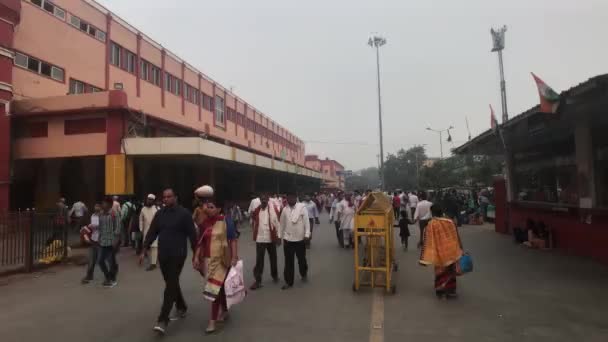 New Delhi, India, November 11, 2019, a local street with tourists and residents part 5 — Stock Video