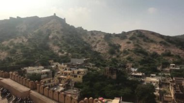 Jaipur, India, November 05, 2019, Amer Fort, mountain view from the height of the wall part 2