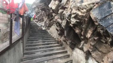 Jaipur, India - Galta Ji, monkeys flock up stairs