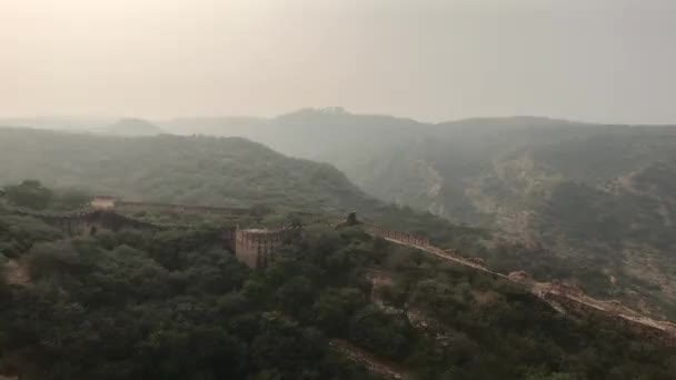 Jaipur, India - Vista de la fortaleza desde lejos parte 3 — Vídeos de Stock