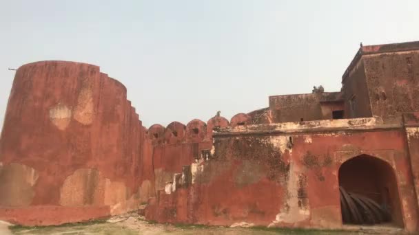 Jaipur, Índia - Vista da antiga fortaleza a partir da parte interna 5 — Vídeo de Stock