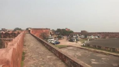 Jaipur, Hindistan - eski kale bölüm 3 'ün iyi korunmuş duvar ve binalarının manzarası