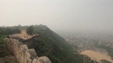 Jaipur, Hindistan - Eski tarihi kalenin 6. bölümünün üstünden görüntü