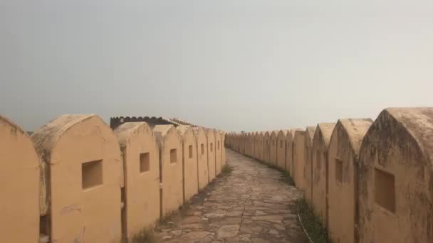 Jaipur, Índia - muros pontiagudos — Vídeo de Stock