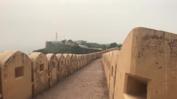Jaipur, India - spitse muren deel 2 — Stockvideo