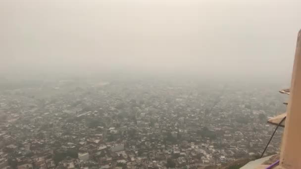 斋浦尔，印度-从老城堡的上方看第10部分 — 图库视频影像