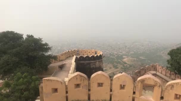 Jaipur, India - spitse muren deel 3 — Stockvideo