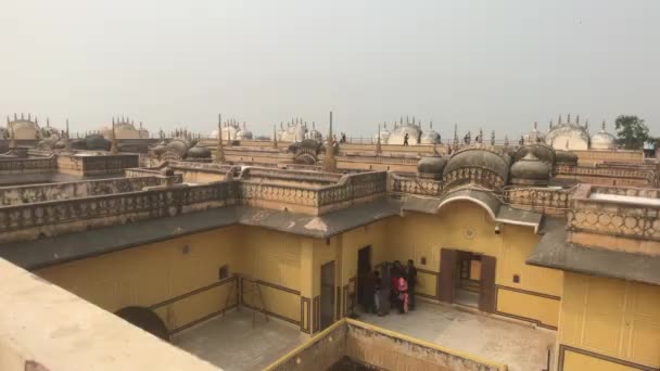 Jaipur, Índia - Telhados vazios de edifícios antigos parte 2 — Vídeo de Stock
