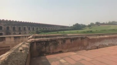 Agra, Hindistan - Agra Kalesi, eski kırmızı tuğla duvarlar Bölüm 5