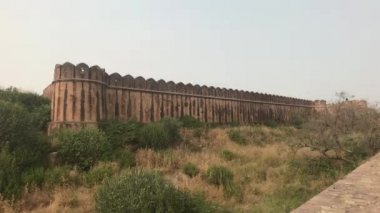 Jaipur, Hindistan - Kalenin 9. bölümünün yüksekliğinden güzel bir mahalle manzarası