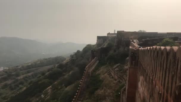 Jaipur, India - Vista de la fortaleza desde lejos parte 12 — Vídeos de Stock