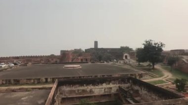 Jaipur, Hindistan - eski kale bölüm 4 'ün iyi korunmuş duvar ve binalarının manzarası