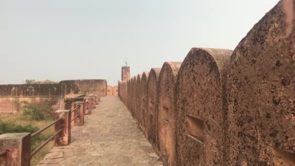 Jaipur, Indien - vacker utsikt över grannskapet från höjden av fästningen del 4 — Stockvideo