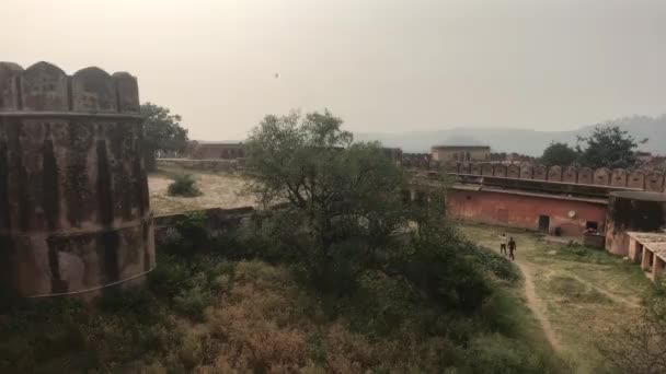Jaipur, Índia - Vista da antiga fortaleza a partir do interior — Vídeo de Stock