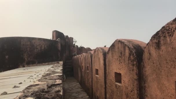 Jaipur, India - Uitzicht op de oude vesting van binnenuit deel 3 — Stockvideo