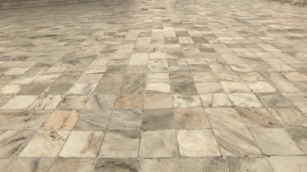Агра, Индия, 10 ноября 2019 года, Тадж Махал, красивые плитки на полу — стоковое видео