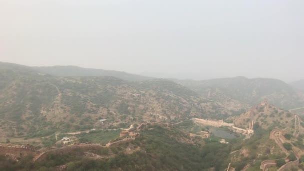 Jaipur, India - prachtig uitzicht op de buurt vanaf de hoogte van het fort deel 18 — Stockvideo