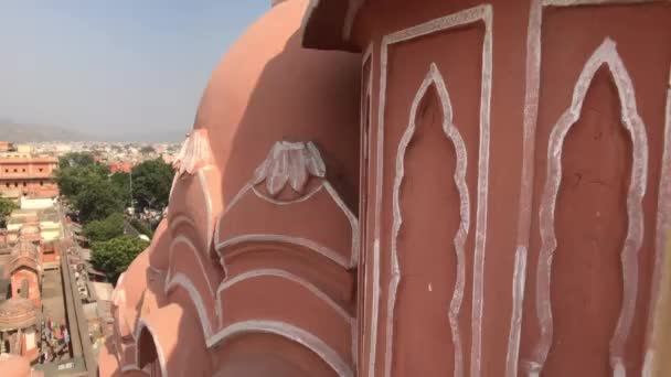 Jaipur, India - Zicht op de stad vanaf de hoogte van het oude paleis deel 7 — Stockvideo