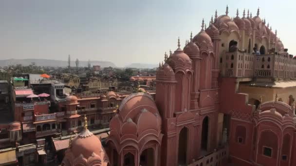 Jaipur, India - Veduta della città dall'alto del vecchio palazzo parte 5 — Video Stock