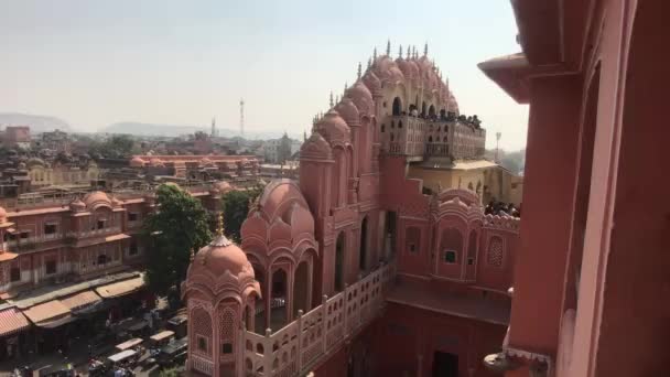 Jaipur, Índia - Vista da cidade a partir da altura do antigo palácio parte 10 — Vídeo de Stock