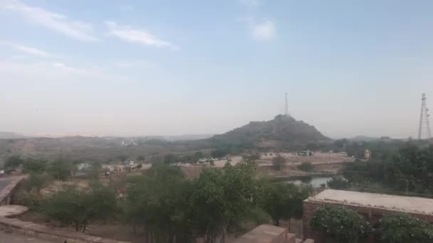 Jodhpur, India - Uitzicht vanaf de top van het fort — Stockvideo