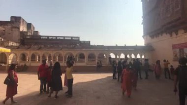 Jodhpur, India - November 06, 2019: Mehrangarh Fort tourists see the sights of the old fortress part 4