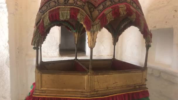 Jodhpur, India - exhibits of the old fortress part 6 — 图库视频影像