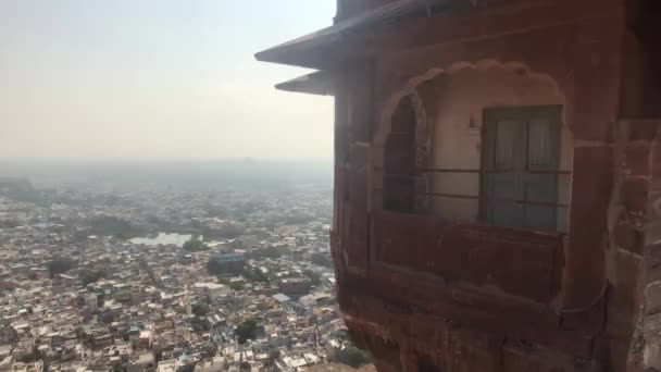 Jodhpur, India - View of the city from the walls of the old fortress part 3 — Stock Video