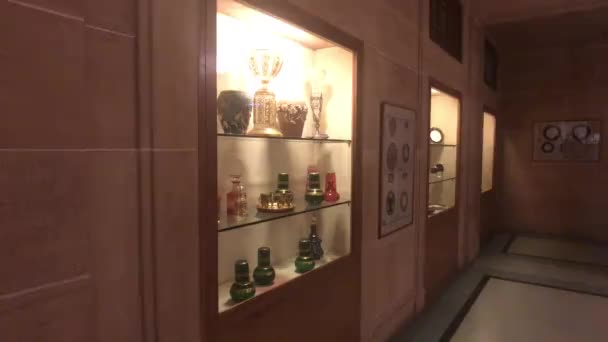 Jodhpur, Indie - exponáty uvnitř paláce část 6 — Stock video
