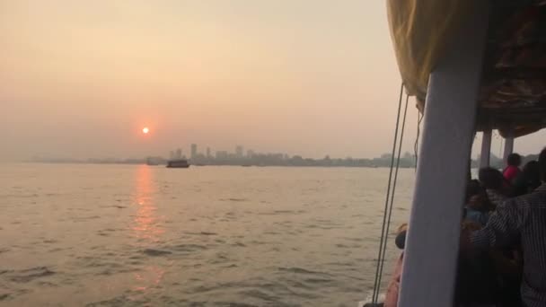 Mumbai, India - puesta de sol en el Mar Arábigo parte 7 — Vídeos de Stock