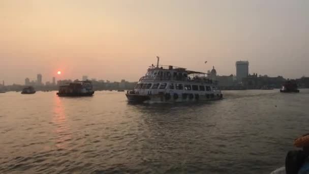印度孟买-- --阿拉伯海日落第3部分 — 图库视频影像