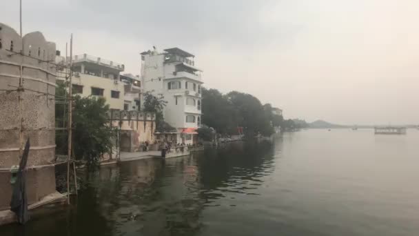 Udaipur, India - City waterfront part 8 — 图库视频影像
