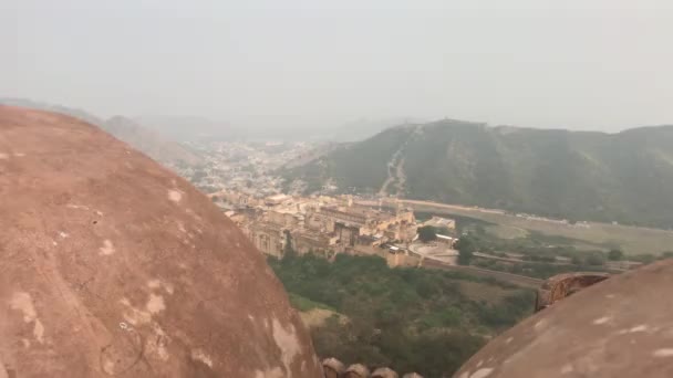Jaipur, indien - Ansicht der Festung aus der Ferne Teil 11 — Stockvideo