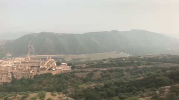 Jaipur, India - beautiful view of the neighborhood from the height of the fortress part 20 — 비디오