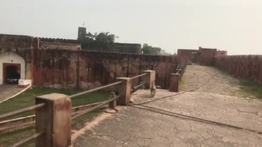 Jaipur, Hindistan - eski kale bölüm 18 uzun güçlendirilmiş duvar