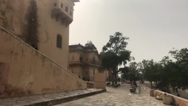 Jaipur, India - calle en la antigua fortaleza — Vídeos de Stock