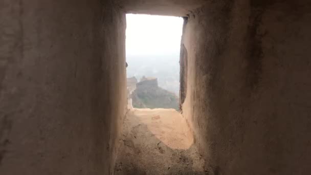 インドのジャイプール-高い山の部分19の防衛構造 — ストック動画