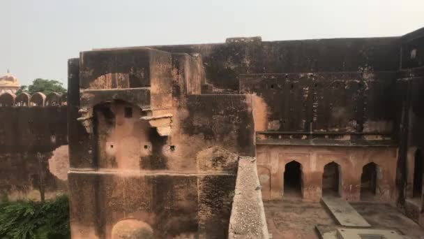 Jaipur, Indie - starożytne mury starej twierdzy — Wideo stockowe