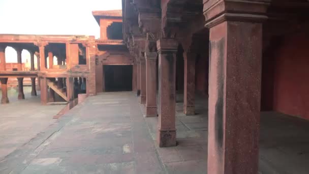 Fatehpur Sikri, Indien - fantastisk arkitektur av gårdagens del 17 — Stockvideo